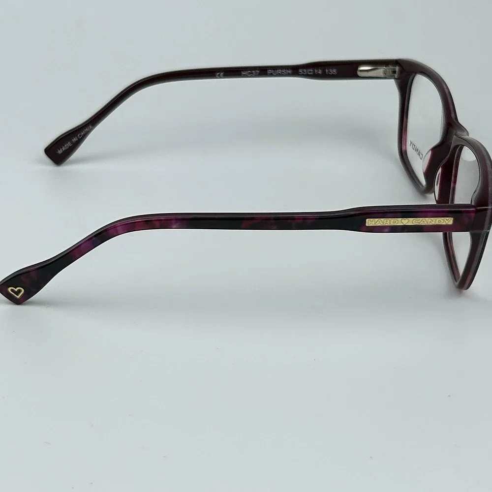 Hard Candy HC37 Pursh Womens Eyeglasses Frame Purple Black Full Rim 53-14-135 mm